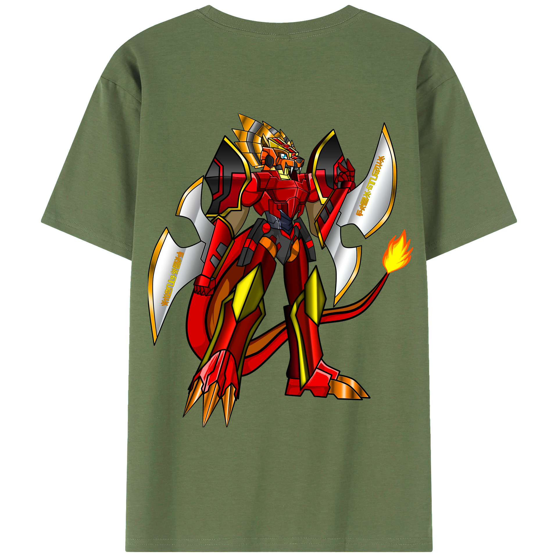 （画像用） Digimon デジタルモンスター/デジモン 綿100％ メンズ半袖Tシャツ（バックプリント） 通気性